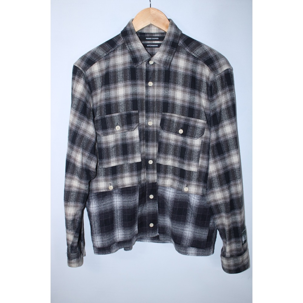 Reese Cooper Men's Medium Multicolor Plaid Hitchhiking Flannel Shirt